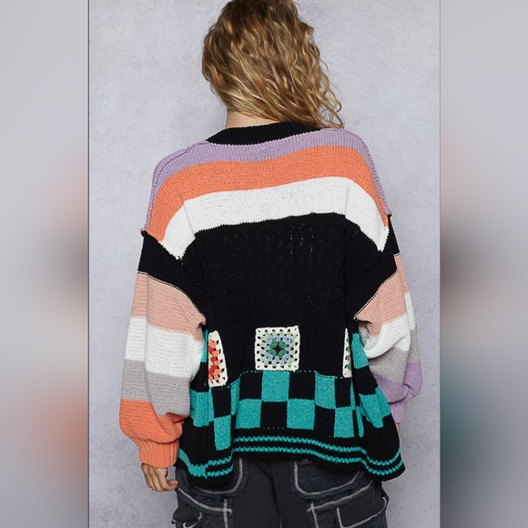 POL Multicolor Patchwork Cardigan - Picture 4 of 4